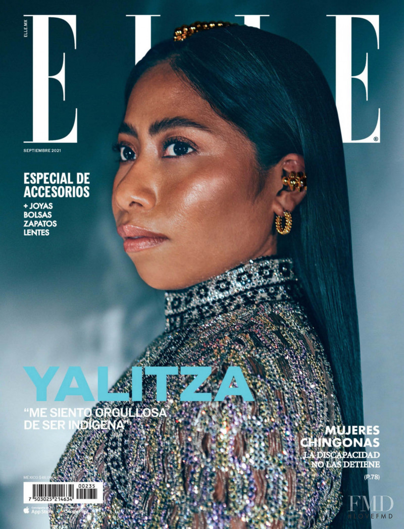 Yalitza Aparicio featured on the Elle Mexico cover from September 2021
