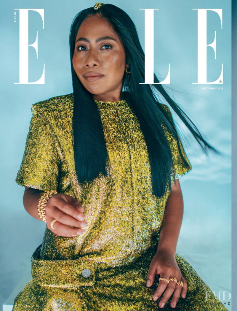 Yalitza Aparicio featured on the Elle Mexico cover from September 2021