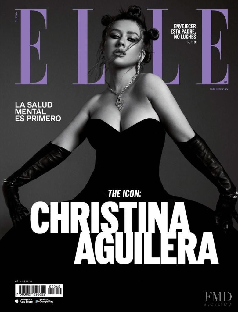 Christina Aguilera featured on the Elle Mexico cover from February 2022