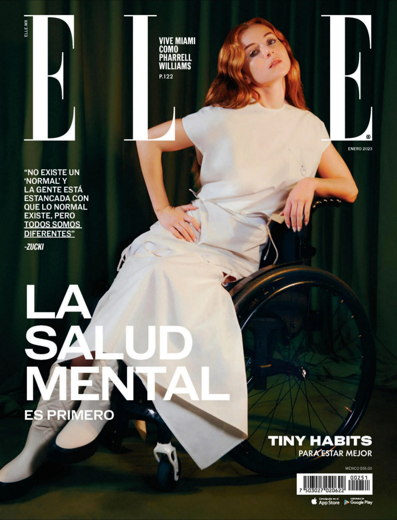 Andrea Zucki Zuckermann featured on the Elle Mexico cover from January 2023