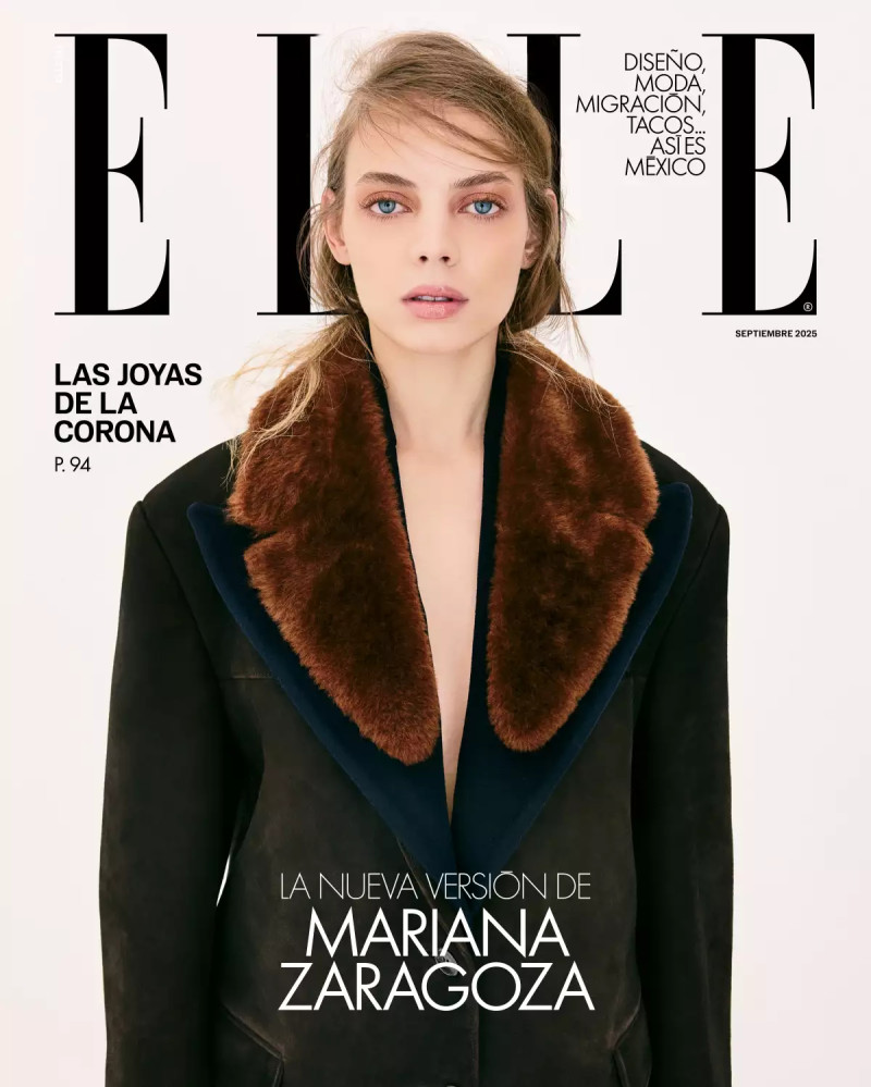 Mariana Zaragoza featured on the Elle Mexico cover from September 2025