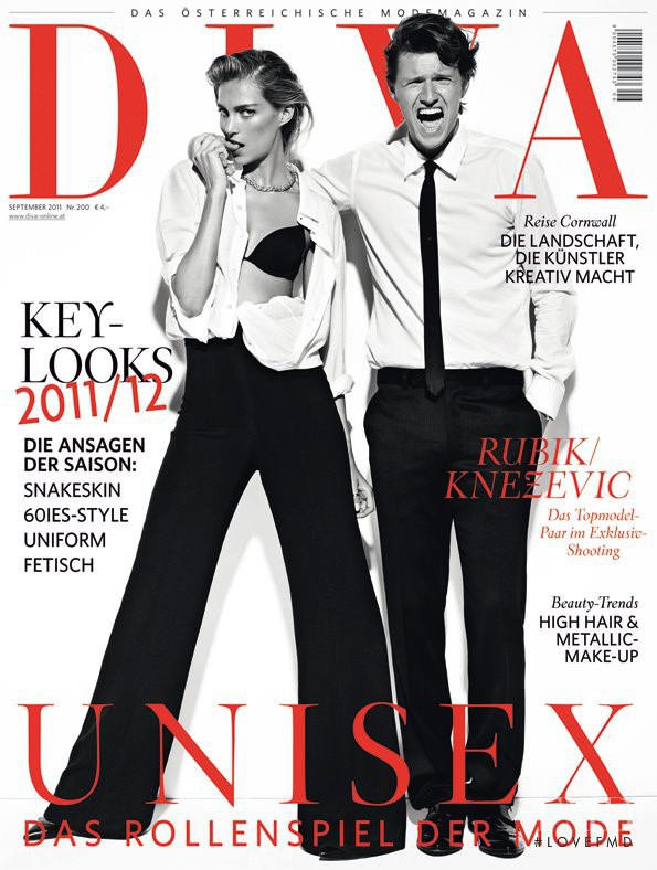 Sasha Knezevic featured on the DIVA cover from September 2011