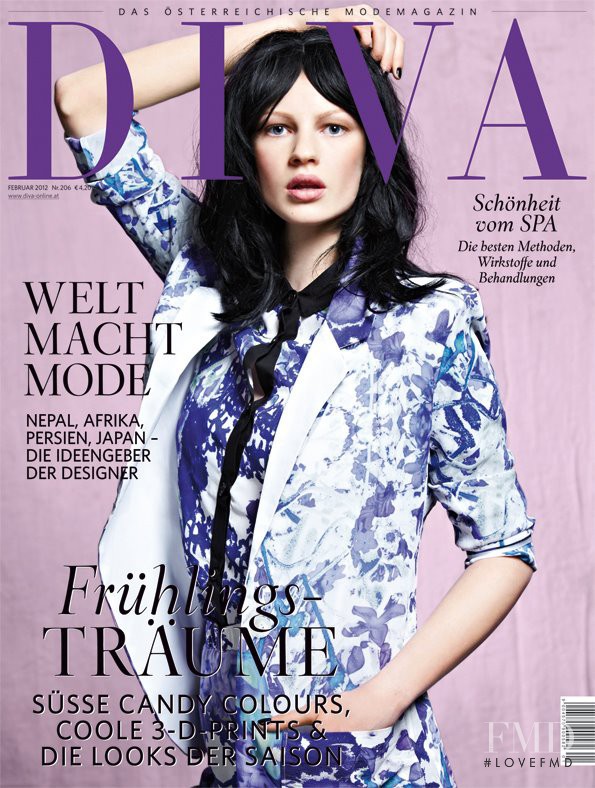 Ilvie Wittek featured on the DIVA cover from February 2012