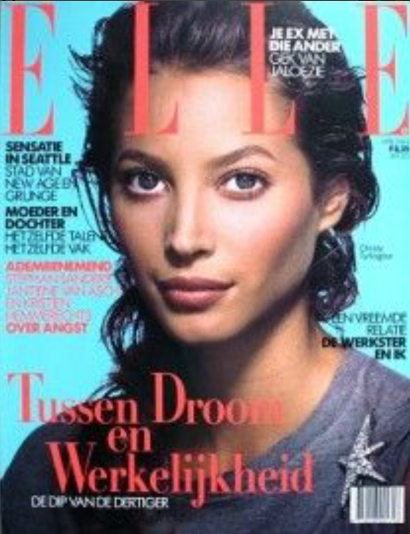 Christy Turlington featured on the Elle Netherlands cover from April 1994