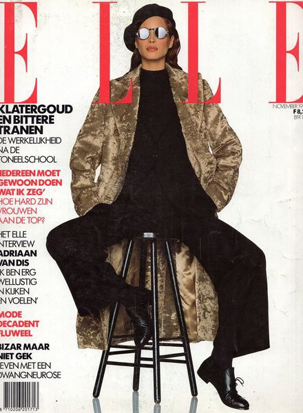 Christy Turlington featured on the Elle Netherlands cover from November 1994