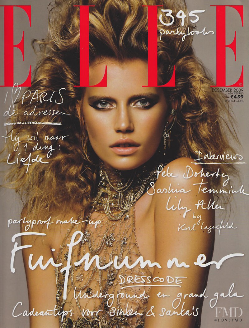 Cato van Ee featured on the Elle Netherlands cover from December 2009