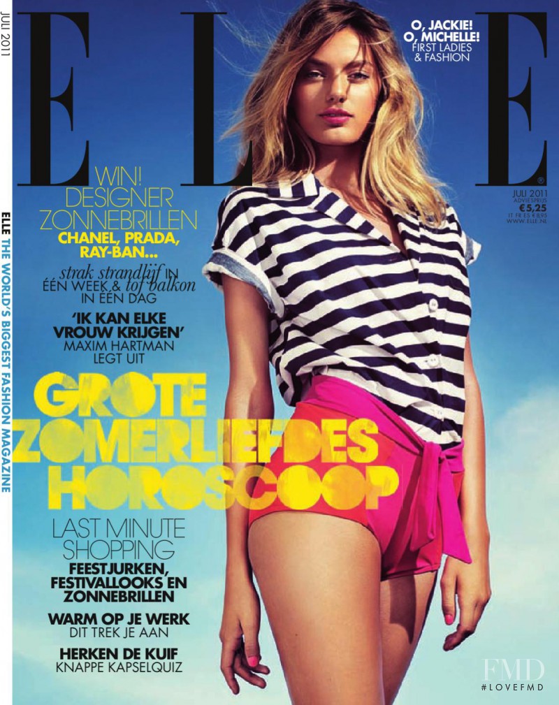 Bregje Heinen featured on the Elle Netherlands cover from July 2011
