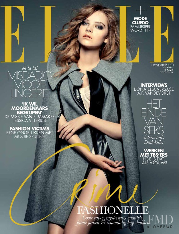 Gwen Loos featured on the Elle Netherlands cover from November 2011