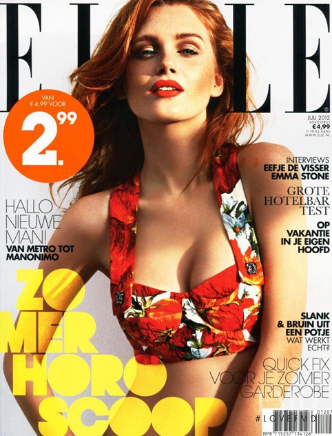 Loren Kemp featured on the Elle Netherlands cover from July 2012