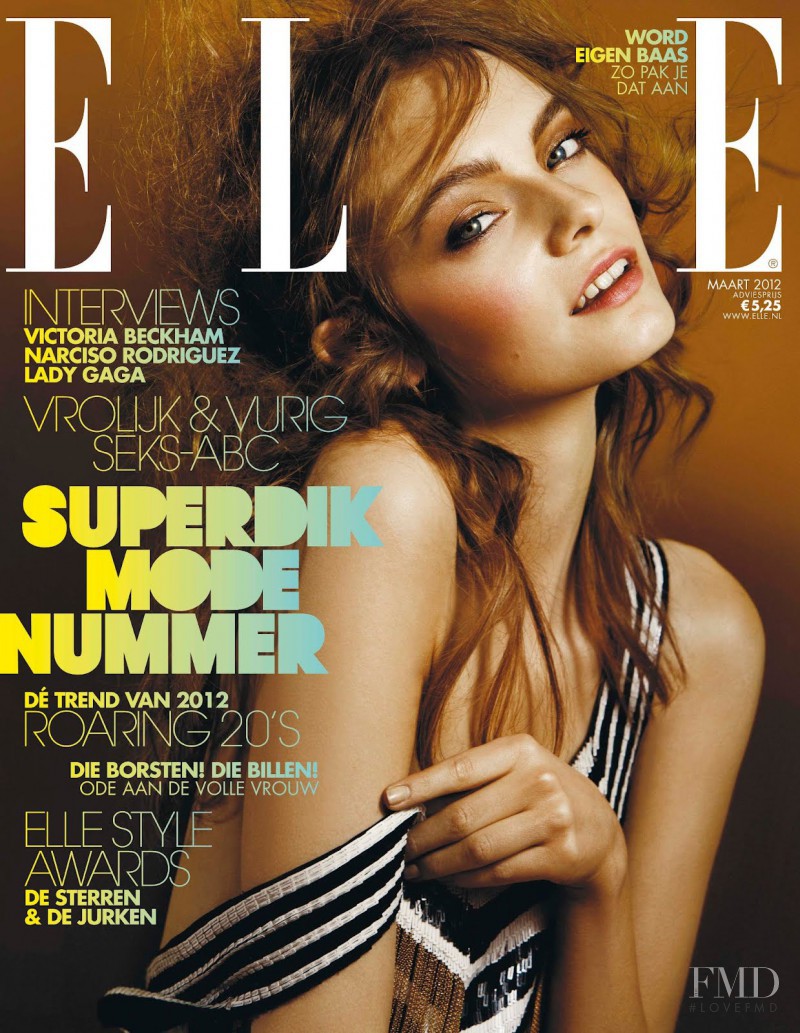 Nimuë Smit featured on the Elle Netherlands cover from March 2012