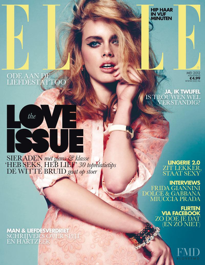 Eva Marie Mulder featured on the Elle Netherlands cover from May 2012