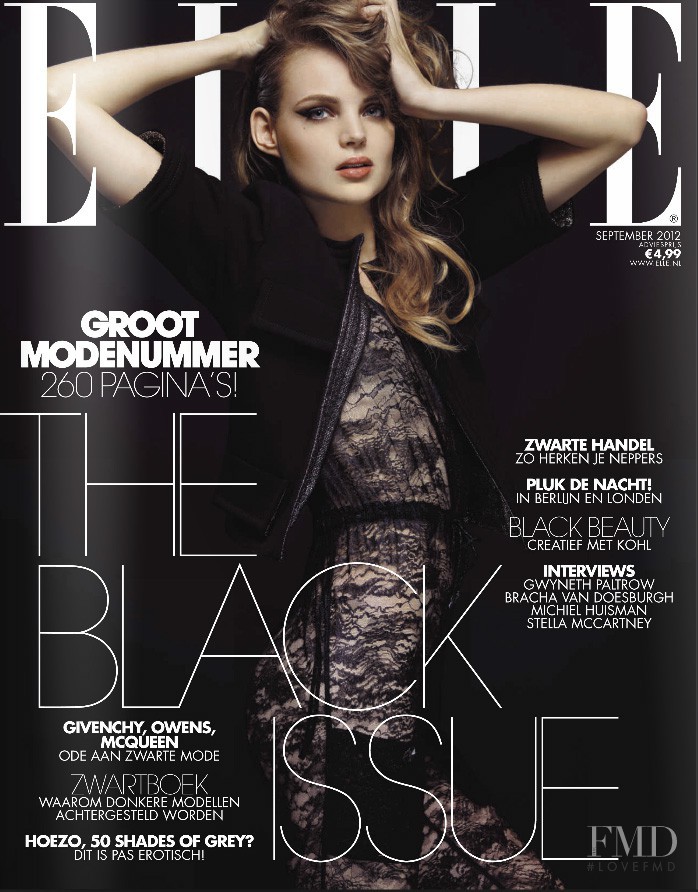 Svea Kloosterhof featured on the Elle Netherlands cover from September 2012
