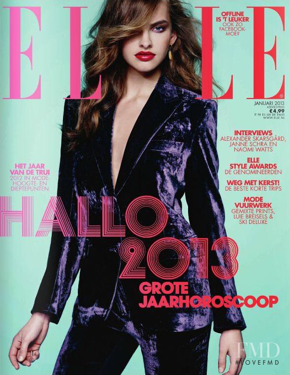 Janne Hampsink featured on the Elle Netherlands cover from January 2013