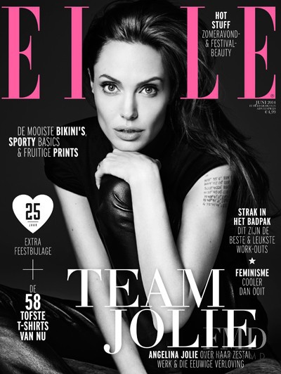 Angelina Jolie featured on the Elle Netherlands cover from June 2014