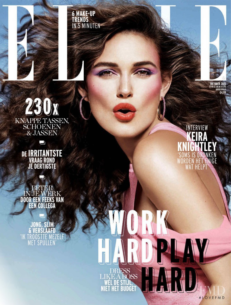 Kiera Knightley featured on the Elle Netherlands cover from October 2015