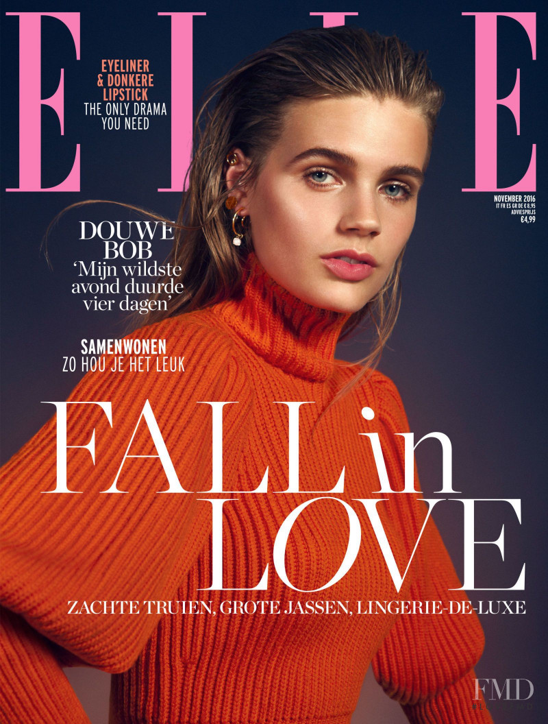 Lois Schindeler featured on the Elle Netherlands cover from November 2016