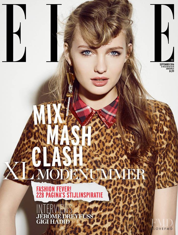 Romy Elema featured on the Elle Netherlands cover from September 2016