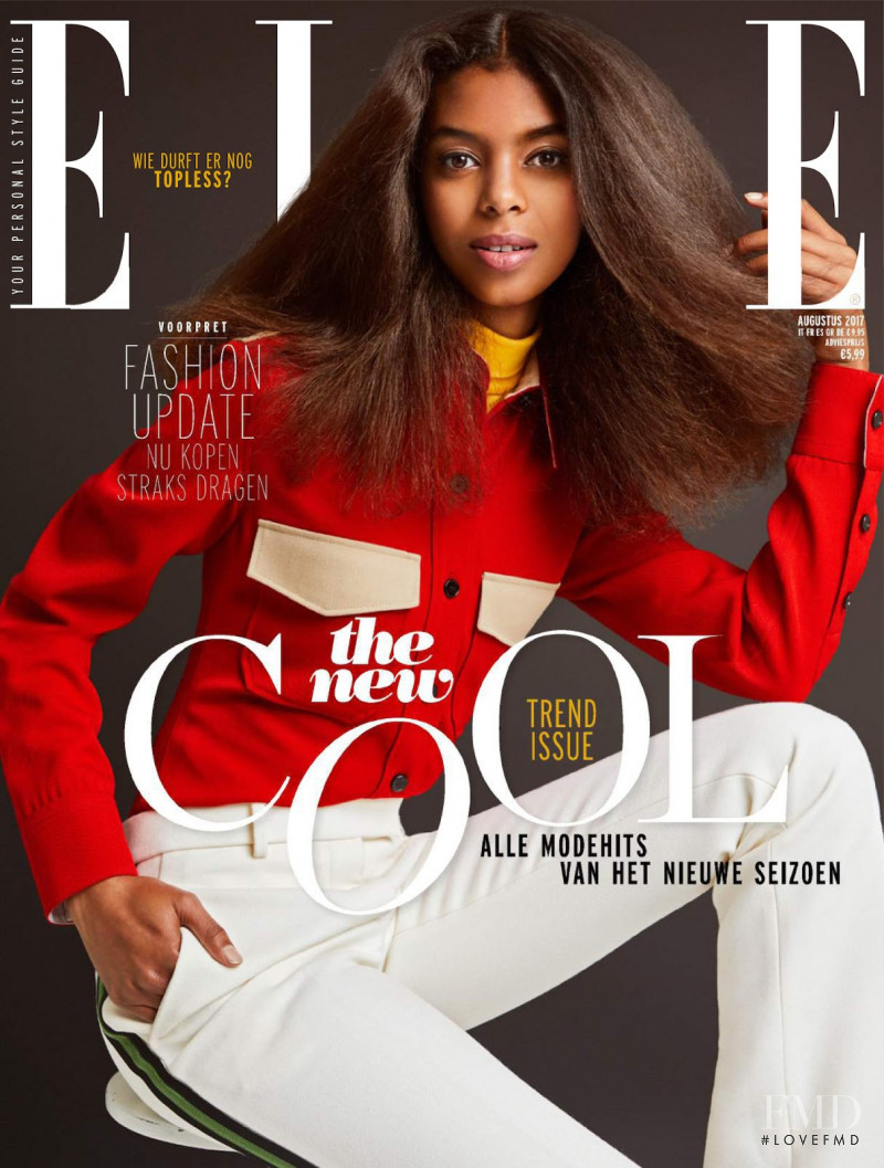 Alyssa Traore  featured on the Elle Netherlands cover from August 2017