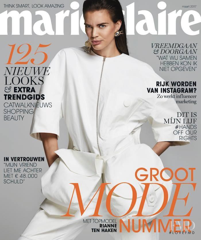 Rianne ten Haken featured on the Elle Netherlands cover from March 2017