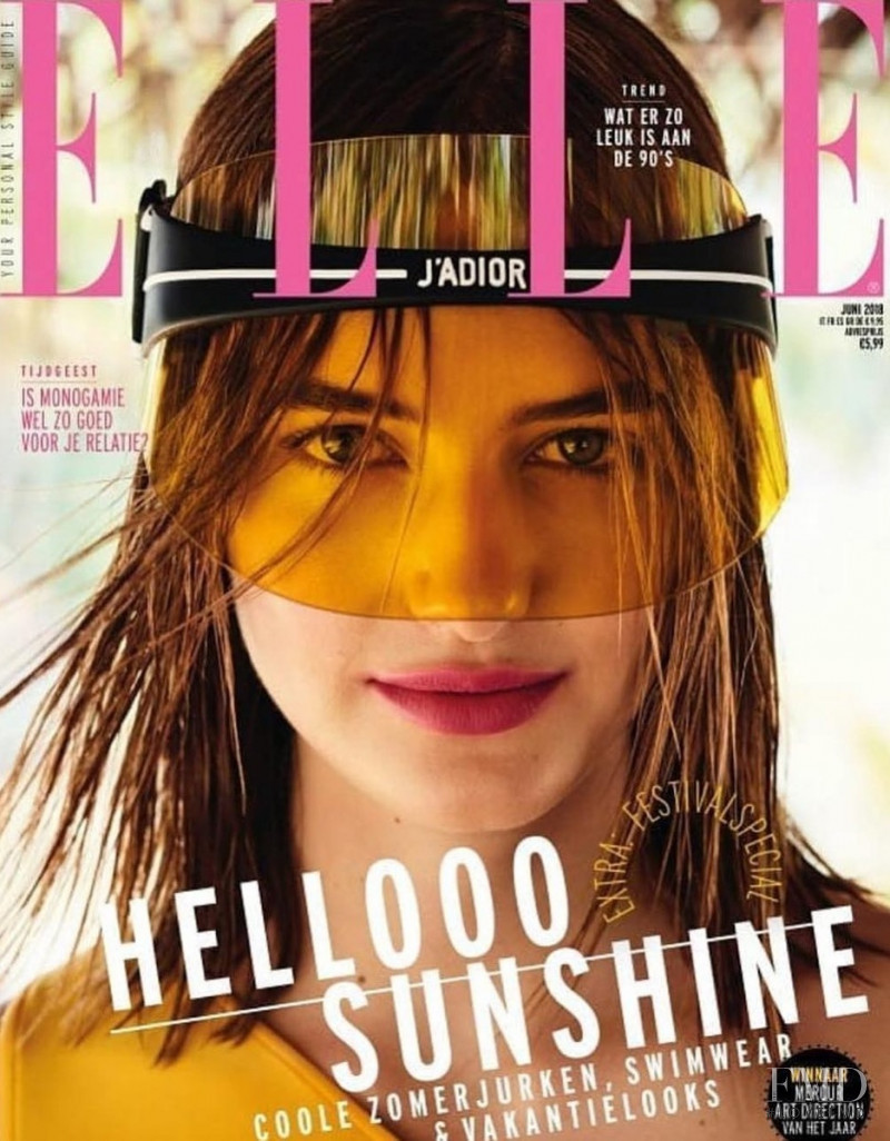 Sanne Vloet featured on the Elle Netherlands cover from June 2018