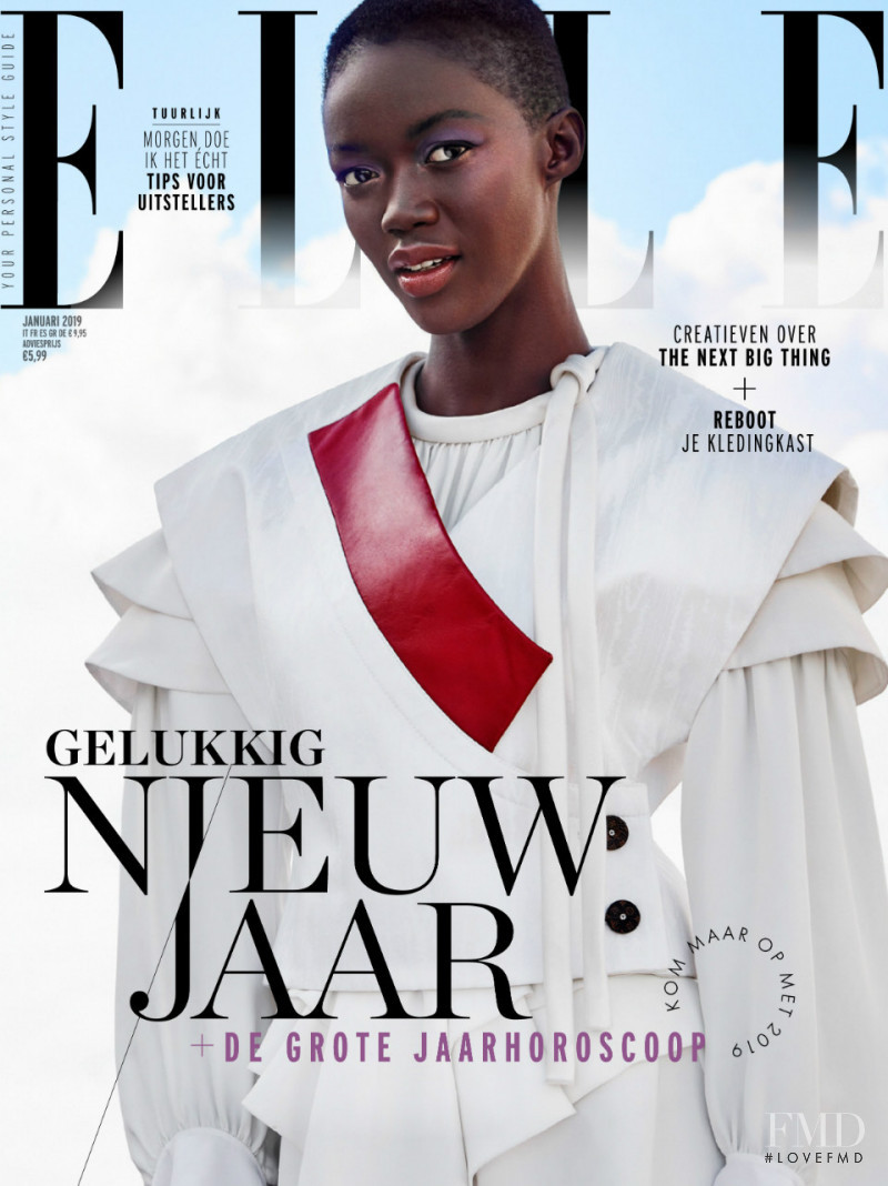 Adama Jobe featured on the Elle Netherlands cover from January 2019