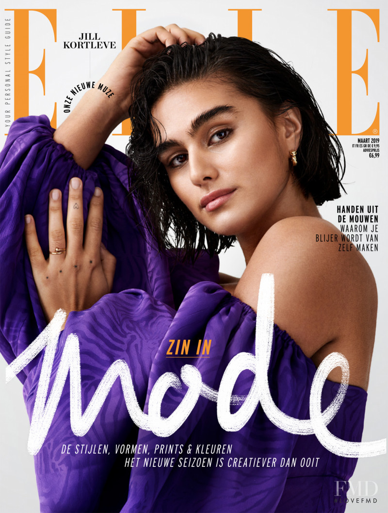Jill Kortleve featured on the Elle Netherlands cover from March 2019