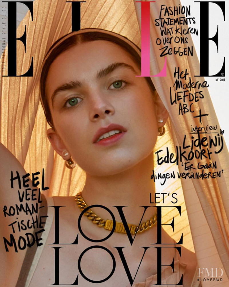 Sanne De Roo featured on the Elle Netherlands cover from May 2019
