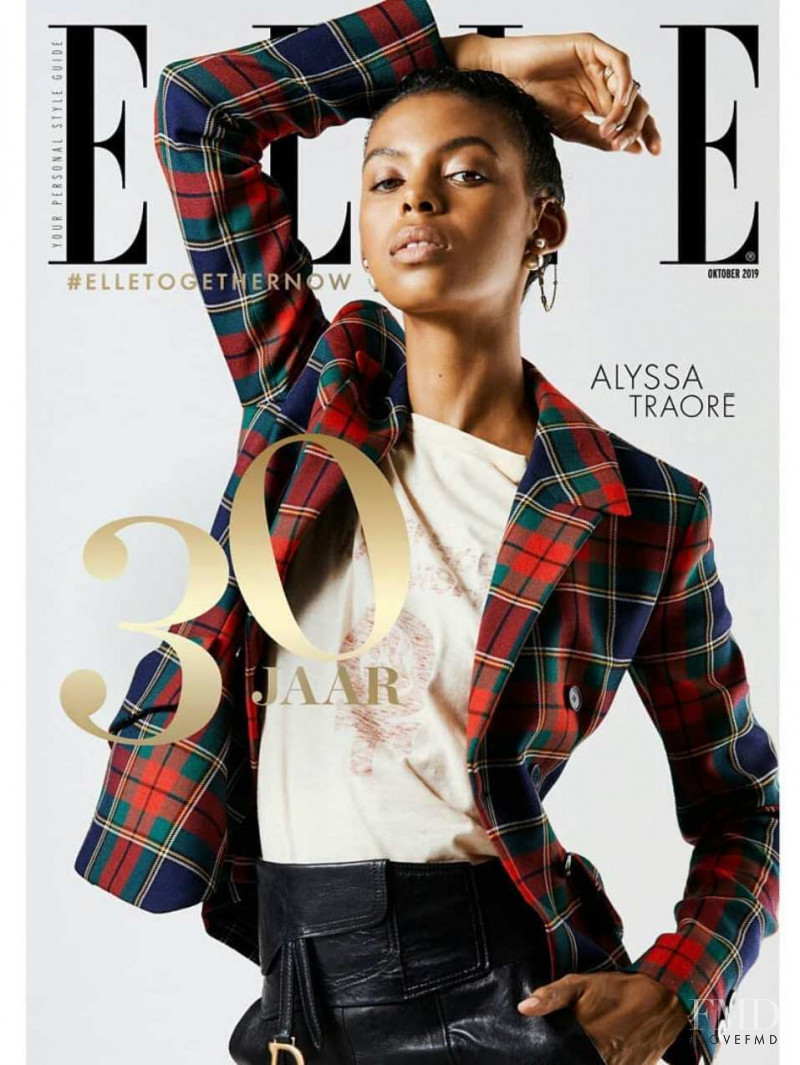 Alyssa Traore featured on the Elle Netherlands cover from October 2019