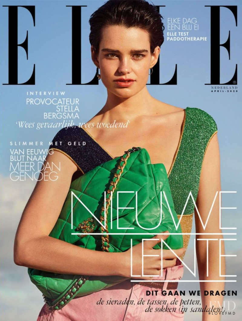Sarah Hartog featured on the Elle Netherlands cover from April 2020