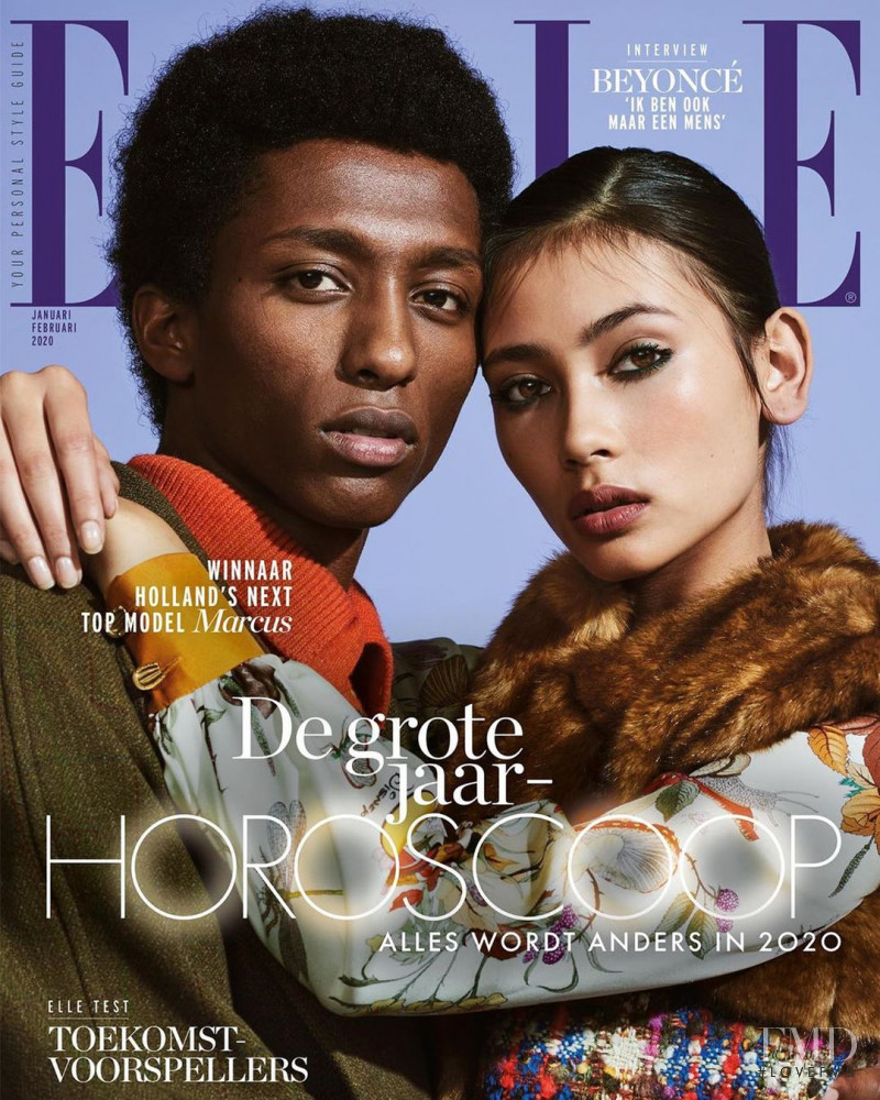Mardiana Van der Wiel featured on the Elle Netherlands cover from January 2020