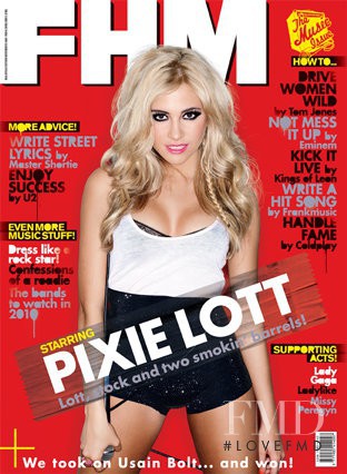 Pixie Lott featured on the FHM Malaysia cover from November 2009