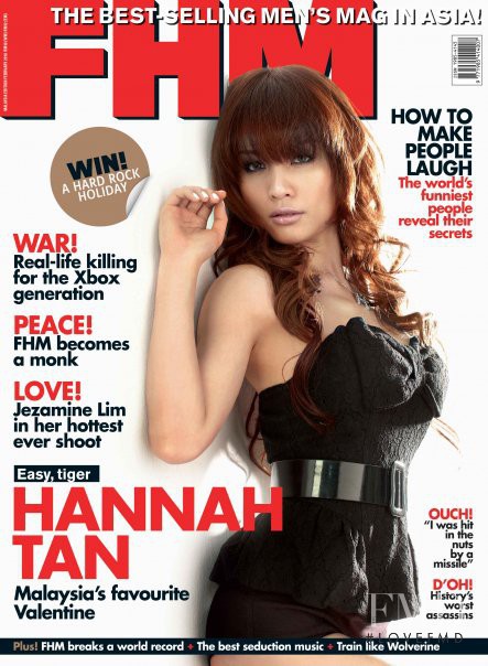 Hannah Tan featured on the FHM Malaysia cover from February 2010