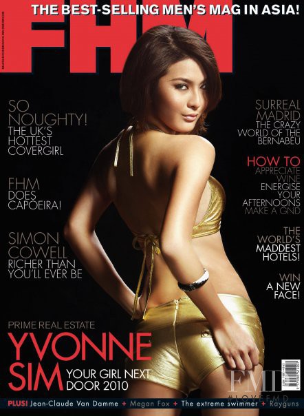Yvonne Sim featured on the FHM Malaysia cover from March 2010