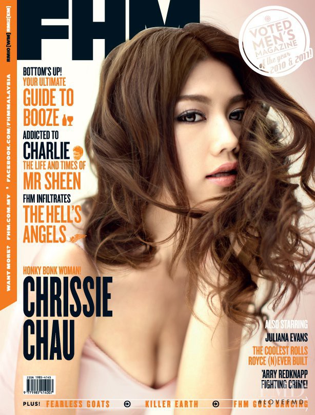 Chrissie Chau featured on the FHM Malaysia cover from May 2011