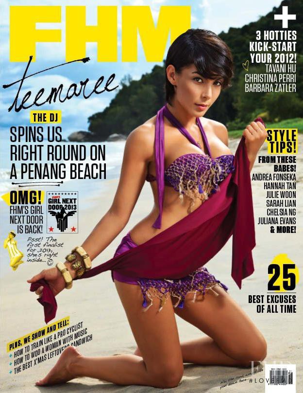 Dj Teemaree featured on the FHM Malaysia cover from January 2012