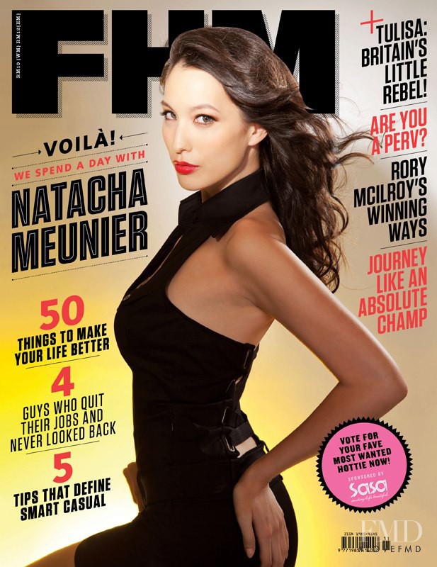 Natacha Meunier featured on the FHM Malaysia cover from November 2012