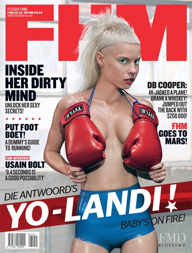 Yolandi Visser featured on the FHM South Africa cover from August 2012