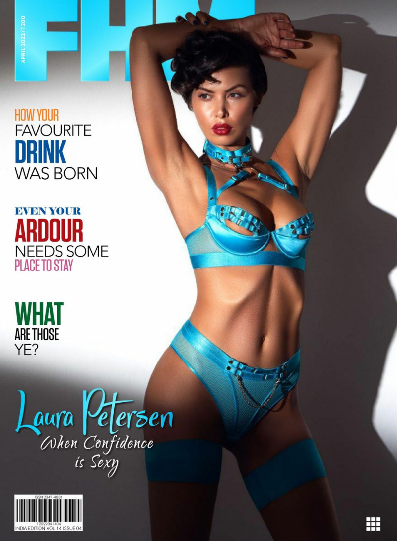 Laura Petersen featured on the FHM India cover from April 2022