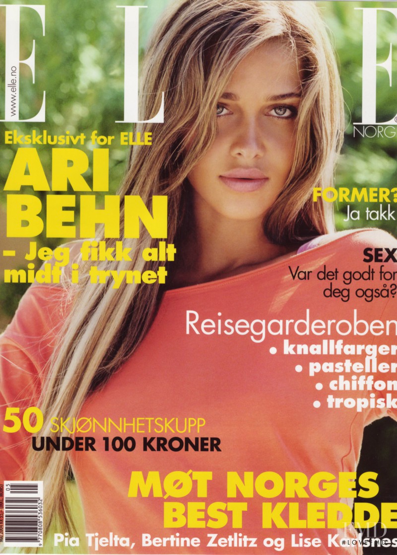 Ana Beatriz Barros featured on the Elle Norway cover from May 2004