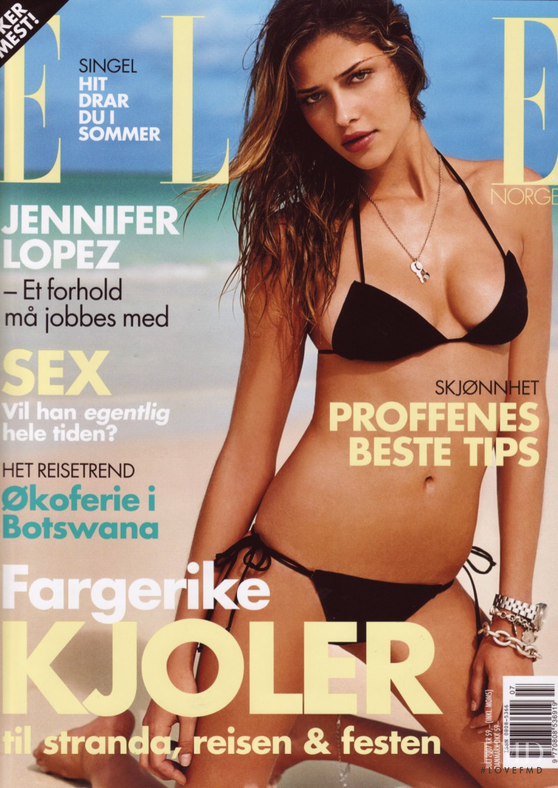 Ana Beatriz Barros featured on the Elle Norway cover from July 2007