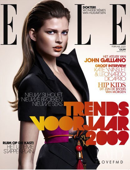 Bette Franke featured on the Elle Norway cover from February 2009