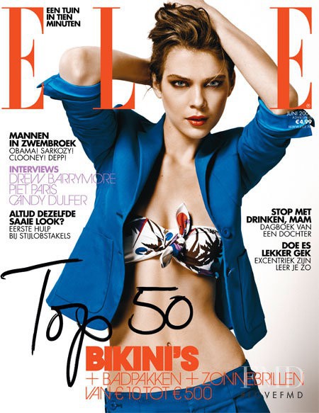 Kim Noorda featured on the Elle Norway cover from June 2009