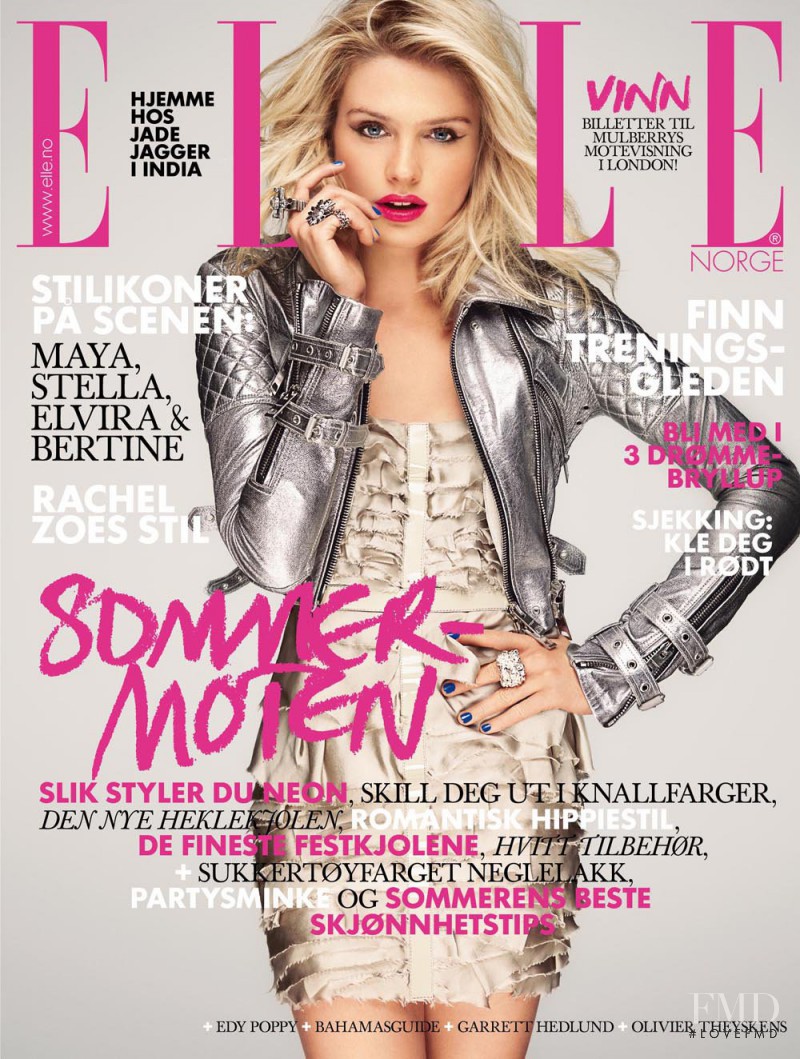 Sophia Lie featured on the Elle Norway cover from April 2011