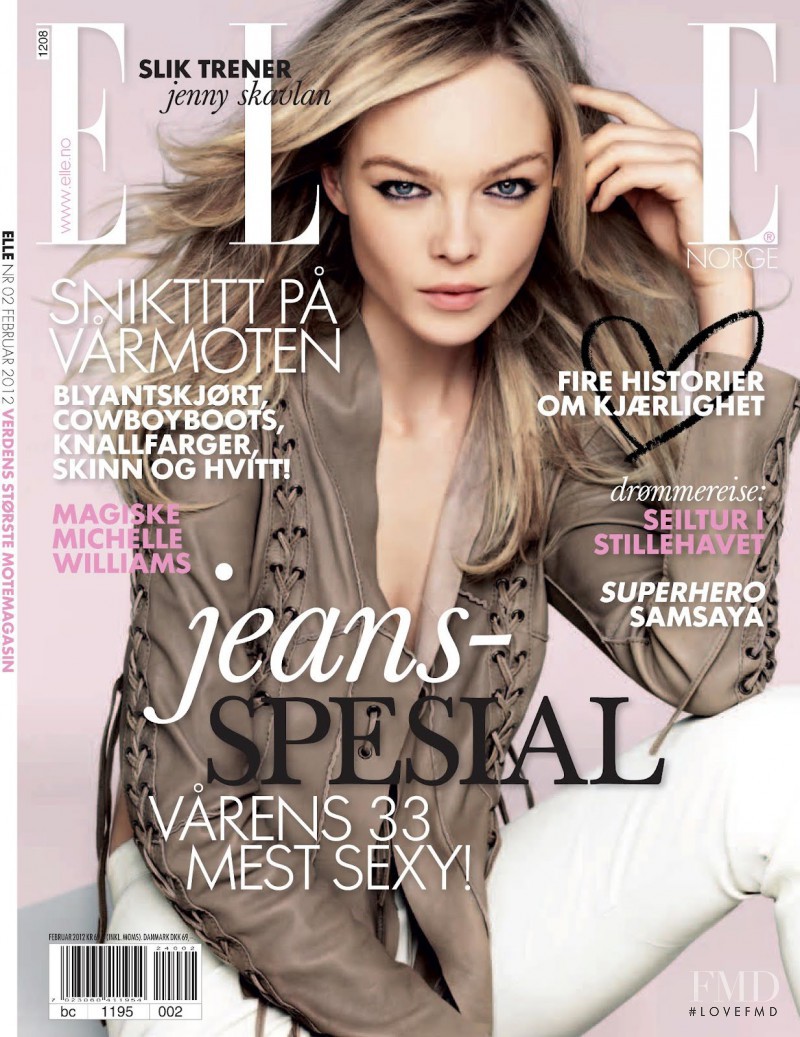 Siri Tollerod featured on the Elle Norway cover from February 2012