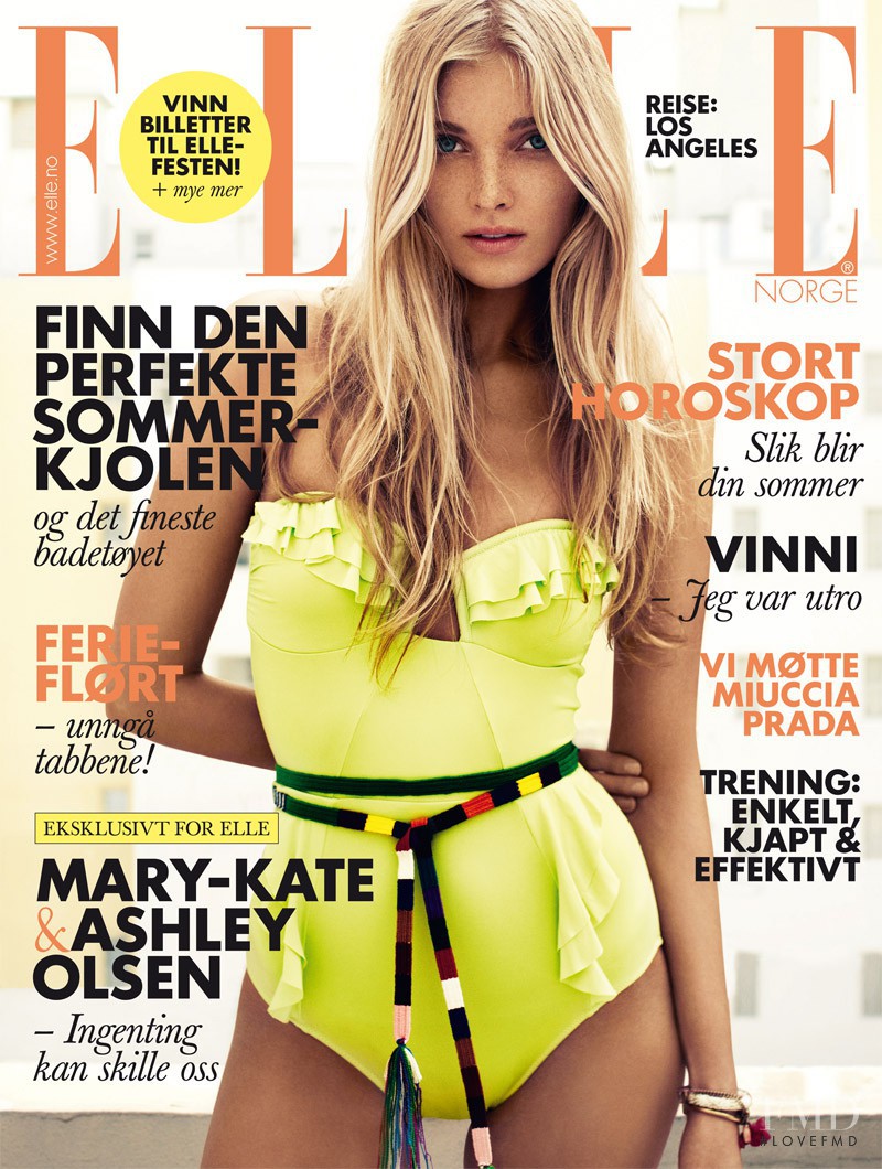 Elsa Hosk featured on the Elle Norway cover from June 2012