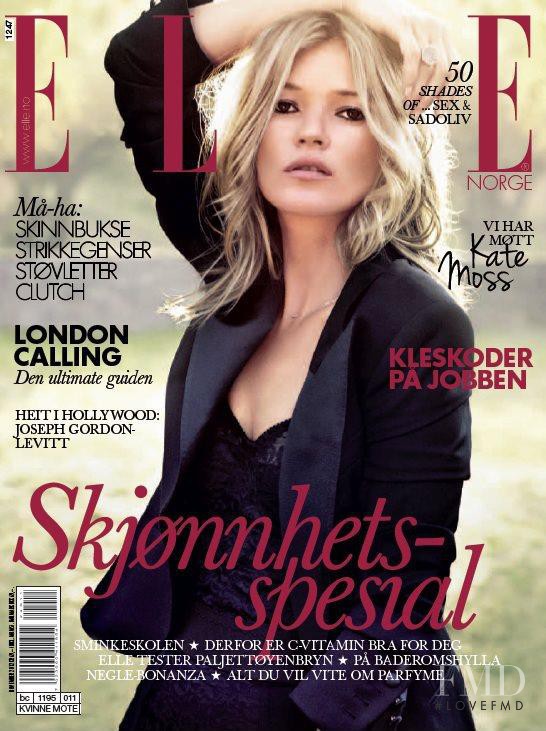 Kate Moss featured on the Elle Norway cover from November 2012