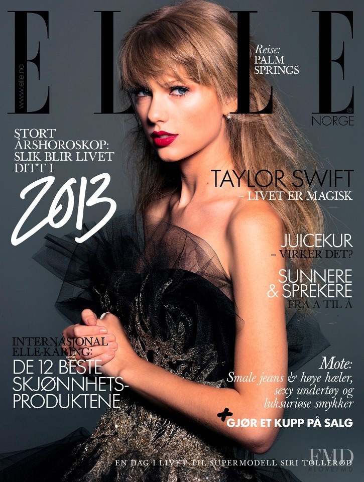Taylor Swift featured on the Elle Norway cover from January 2013