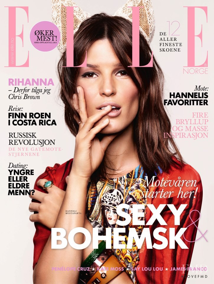 Hanneli Mustaparta featured on the Elle Norway cover from May 2013