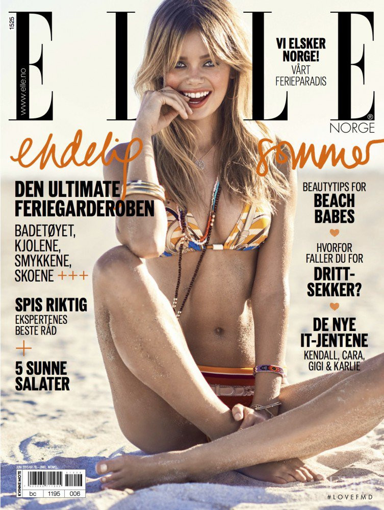 Frida Aasen featured on the Elle Norway cover from June 2015