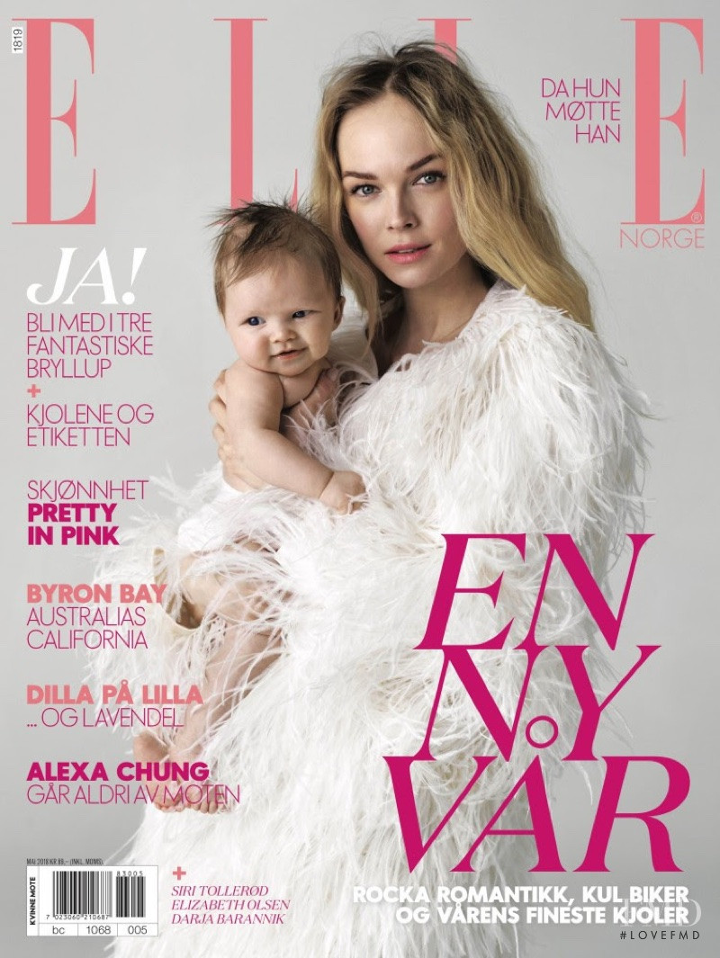 Siri Tollerod featured on the Elle Norway cover from May 2018